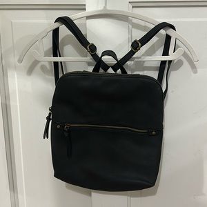 Sonoma faux leather black backpack purse